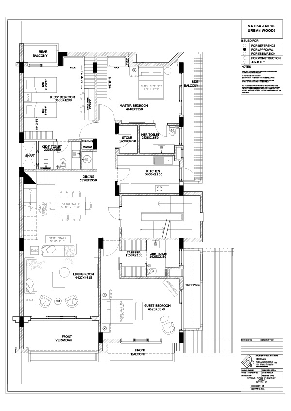 4BHK+S Tower E unit plan